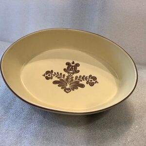 Vintage Pfaltzgraff Stoneware Casserole Dish Village Pattern